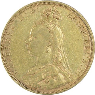 Gold Sovereign Coin of Queen Victoria of Great Britian.