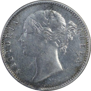 Silver One Mule Rupee Coin of Victoria Queen of 1840.