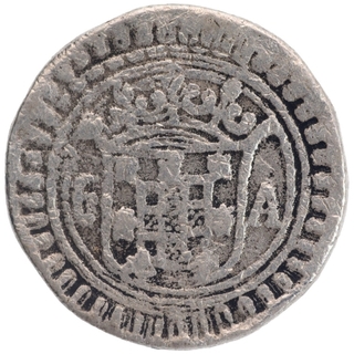 Silver Half Xerafim Coin of John IV of Goa of Indo Portuguese.