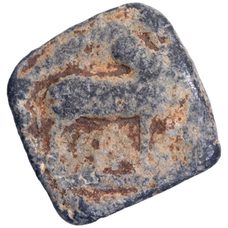 Lead Coin of Rudrasena III of Kardamaka Family of  Western Kshatrapas.