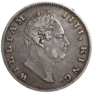 Silver One Rupee Coin of King William IIII of Calcutta Mint of 1835.