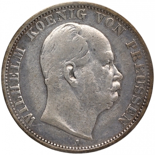 Silver One Thahler Coin of Prussia of German States of 1871.