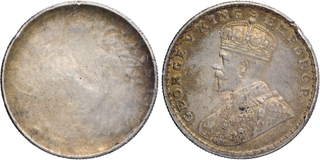 Error Silver One Rupee Coin of King George V.