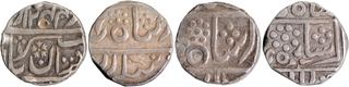 Lot of Four Silver Rupee Coins of Different Rulers of Gwalior.