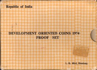 Proof Set of FAO Planned Families of 1974 of Bombay Mint of Republic India.