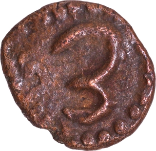 Copper Kasu Persian letter Ain Coin Nawabs of Arcot.