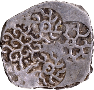 Silver Vimshatika Punch Marked Coin of Kashi Janapada of Ramnagar Hoard type of ABCC type.