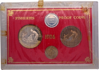 Very Rare 1986 Proof Set of Fisheries of Bombay Mint of Republic India.