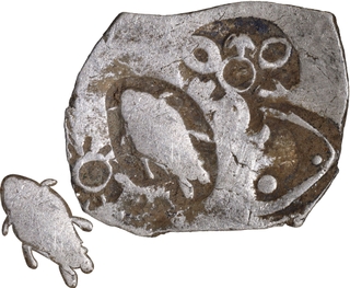 Fish type Punch Marked Silver Karshapana Coin of Magadha Janapada.