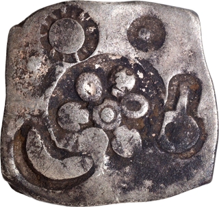  Punch Marked Silver Vimshatika Coin of Magadha Janapada of Series 0.