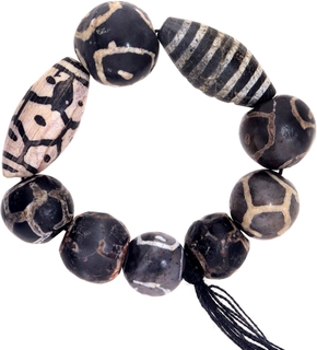 Extremely Rare Ancient Etched Quartz Beads Necklace/Bracelet Primitive Money.