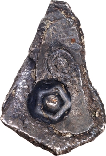 Punch Marked Silver Five Shana Coin of Shakya Janapada of Narhan Hoard type.