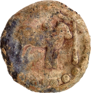Extremely Rare Lead Coin of Pallavas of Kanchi of Karur Region.