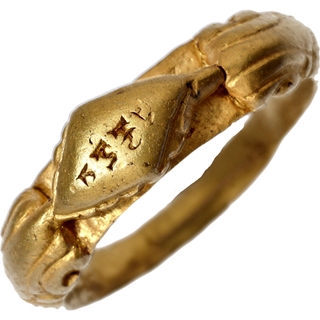 Extremely Rare Gold Signet Ring of Gupta period with Brahmi legend Prakudeba.