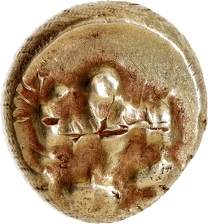 Very Rare Gold Varaha Coin of Hari Hara I of Sangama Dynasty of Vijayanagara Empire.