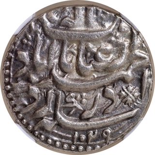 Jahangir, Silver Rupee, AH 1029 / RY 15, Ahmadabad Mint, “Enayat Elah” Couplet – NGC AU 58, Top Pop, Rare.