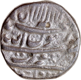 Shah Jahan Silver Rupee Coin Struck with Two Different Obverse Dies of Surat and Tatta Mints – Rare Dual-Mint Variety with Kalima Shahada.