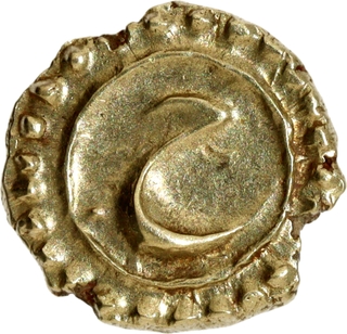 Rare Gem UNC Condition Mysore Kingdom Tipu Sultan Gold Fanam Coin of Patan Mint with AM year 1217.