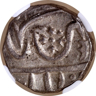 Gwalior State Silver Rupee – Jayaji Rao, Gwalior Fort Mint, NGC MS 64.