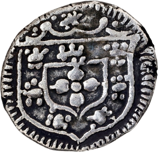 Indo-Portuguese, Damao – D. Joao V (1706–1750), Silver Xerafim (300 Reis), 1740, Gomes #86.01, Extremely Rare.