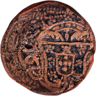 Rare Indo Portuguese-Goa, D. Jose Copper 30 Reis (½ Tanga), 1768 AD Coin.