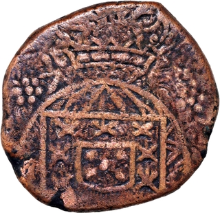 Indo-Portuguese Goa, D. Joao VI Copper Ten Reis Coin.