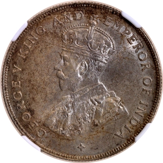 Extremely Rare NGC Graded MS 64 Silver One Dollar Coin of King George V of Strait Settlement.