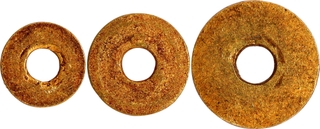 Extremely Rare Harappan Primitive Money Gold Disks of Indus Valley Civilization.