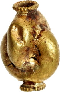 Very Rare Gold Bead Primitive Money of Rigvedic Period.