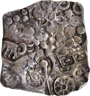 Very Rare Punch Marked Silver Karshapana Coin of Magadha Janapada of Series I.