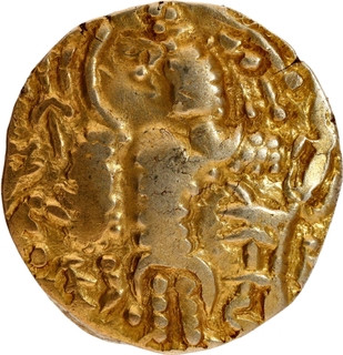 Rare Ardokhsho type Base Gold Dinar Coin of Kidara Kushan.