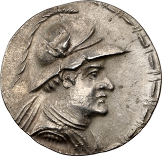 Extremely Rare NGC Graded Eucratides I Silver Tetradrachma Coin of Indo Greeks.