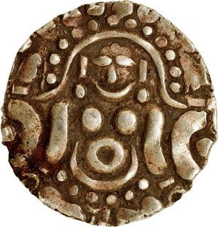 Base Gold Four and Half Masha Coin of Govind Chandra of Gahadavalas of Kanauj and Kasi.