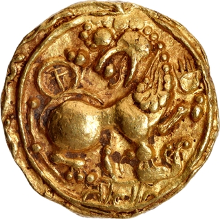Very  Rare Gold Gadyana Coin of Toyimadeva of Kadambas of Hangal.