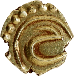 Mysore Kingdom-Tipu Sultan (AH 1197–1213 / 1782–1799 AD), Kalikut Mint, Gold Fanam, AH 1200 (1785 AD), Rare.