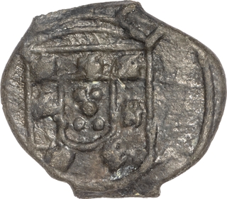 Rare Indo-Portuguese, Malaca, D. Sebastiao Tin /Lead 10 Dinheiros or Bazarucos Coin.