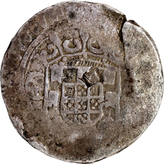 Rare Indo-Portuguese, Goa, D. Pedro (Regent) Silver Xerafim 167(3) AD Coin. 