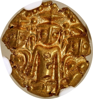  Gradedby NGC as MS 62- Rare Madras Presidency, Fort St. George Mint, Gold Pagoda (Three Swami Pagoda) Coin.