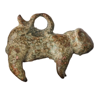 Rare Copper Nishka Lion Primitive Money Found in Betwa River.