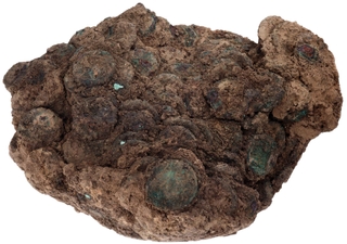  Extremely Rare Copper Coins Lump (Coin Hoard) of Panchalas of Ahichchatra.