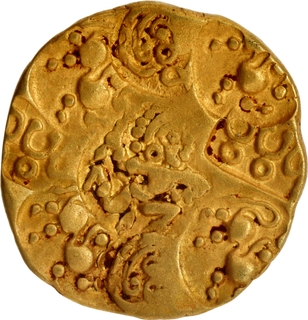 Punch Marked Gold Gadyana Coin of Bijjala of Kalachuris of Kalyana.