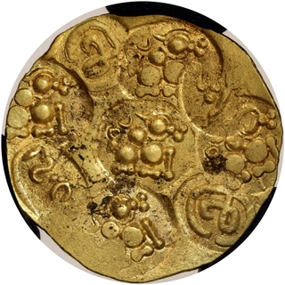 Rare Gold Punch Marked Gadyana Coin of Nanni Nolamba of Nolambas of Central Karnataka.