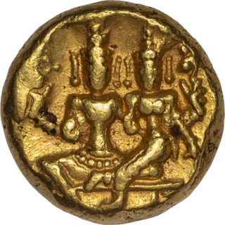 Very Rare Gold Varaha Coin of Sadashivaraya of Tuluva Dynasty of Vijayanagara Empire.