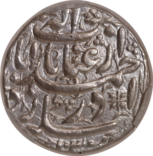Rare Grade Jahangir Ahmadabad Mint Silver Rupee, AH 1030 / 16th Regnal Year-“Enayat Elah” Couplet Type, NGS MS63+.