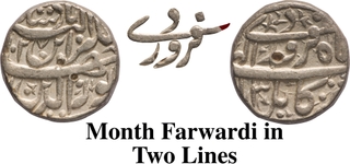 Jahangir Silver Rupee AH 1027 /RY13, Kabul Mint (Full Mint Name Visible), Farwardin Month (Aries) Split Across Two Lines, Unlisted Type in KM, AU, Rare.