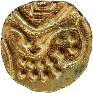 Chikvirappa Wadiyar Gold Fanam Coin Struck at Marcera of Coorg State.