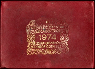 1974  F.A.O- Planned Families Proof Set of 10 Coins of Republic India.