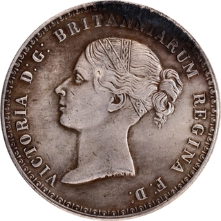 UNA Victoria Silver Plated Restrike Coin of United Kingdom.