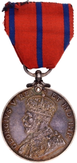 King George V Silver Coronation Medal of 1911 of Metropolitan Police.