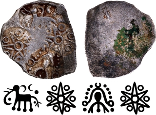 Rare Punch Marked Silver Half Karshapana Coin of Vidarbha Janapada.